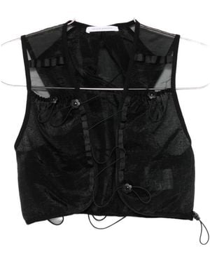 Cecilie Bahnsen Bona Vest Top - Black
