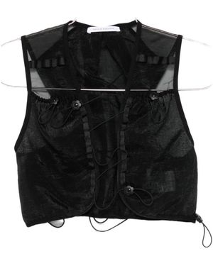 Cecilie Bahnsen Bona Vest Top - Black
