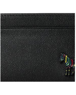 Paul Smith Leather Zebra Card Holder - Black