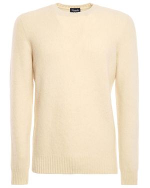 Drumohr Crew Neck Knit Jumper - Natural