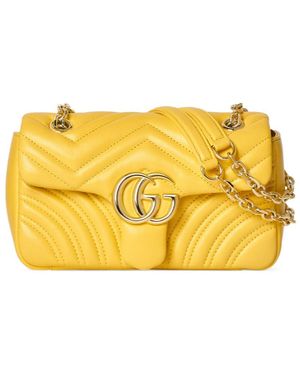 Gucci Gg Marmont Small Shoulder Bag - Yellow