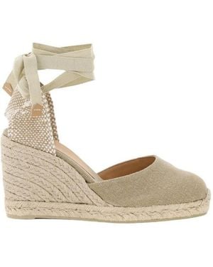 Castañer Castañer Round Toe Tie-Fastened Espadrilles - Metallic