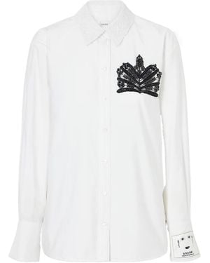 Erdem Floral-Patch Shirt - White