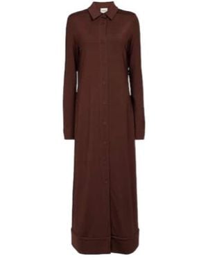 Jil Sander Stretch-Jersey Midi Dress - Brown