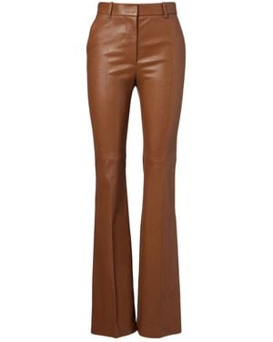 JOSEPH Tafira High-Rise Flared Pants - Brown