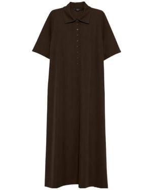 Seventy Buttoned Maxi Shirt Dress - Brown