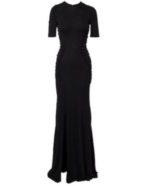 Victoria Beckham Ruched Crêpe Jersey Maxi Dress - Black