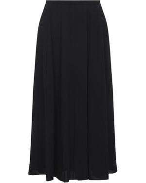Alberta Ferretti Pleated Midi Skirt - Black