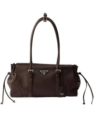 Prada Bonnie Medium Shopping Bag - Brown
