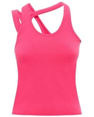 Extreme Cashmere Raver Asymmetric Cashmere Blend Top - Pink