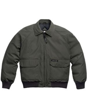 Canada Goose Logo Detail Zip-Up Jacket - Gray