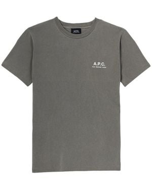 A.P.C. Logo-Print T-Shirt - Grey