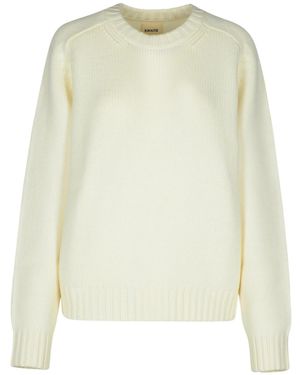 KHAITE Long-Sleeved Crewneck Jumper - White