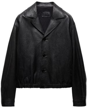 Prada Nappa Leather Jacket - Black