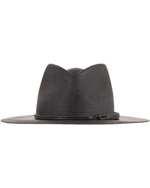 Brunello Cucinelli Embellished Interwovened Hat - White