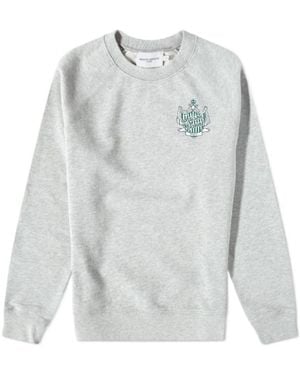 Maison Kitsuné Badge Round Neck Jumper - Grey