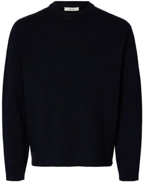 SELECTED Crew Neck Long-Sleeved Sweater - Blue