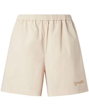 Fendi Technical Cotton Shorts - Natural