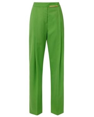 Elisabetta Franchi Pleated-Front Tailored Trousers - Green