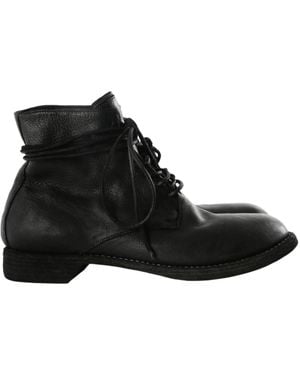 Guidi Lace-Up Ankle Boots - Black