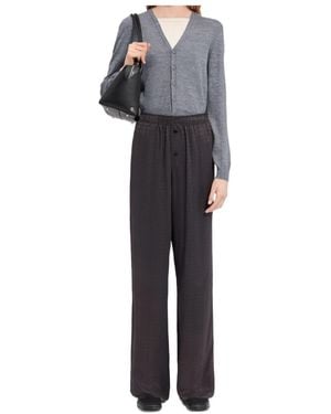 MM6 by Maison Margiela Viscose Blend Jacquard Trousers - Multicolour