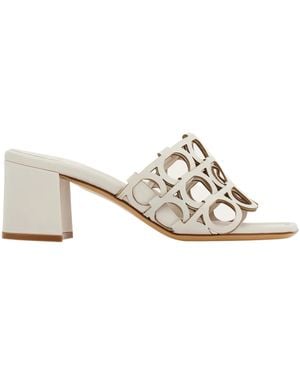Ferragamo Gancini Mule - White