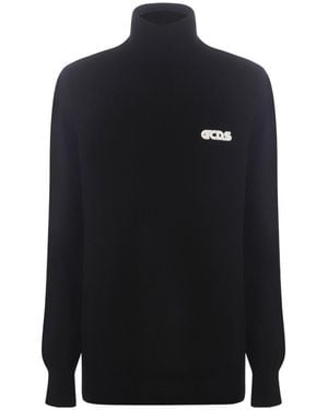 Gcds Turtleneck Knit Sweater - Blue