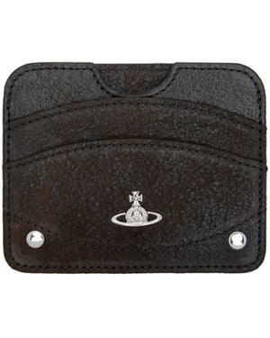 Vivienne Westwood Orb Logo Card Holder Wallet - Black