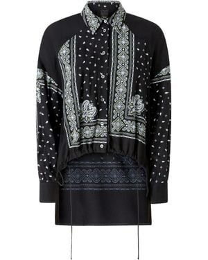 Pinko Pattern-Printed Button-Up Shirt - Black