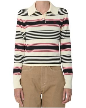 Celine Striped Cotton Polo Shirt - Multicolor