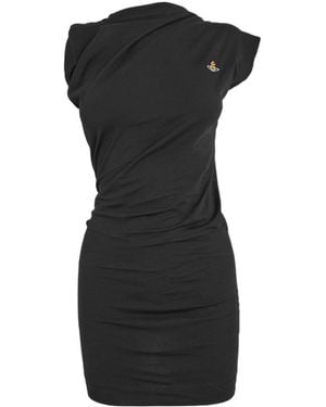 Vivienne Westwood Logo Embroidered Dress - Black