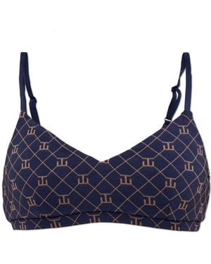 The Upside Ezra Patterned Performance Bra - Blue