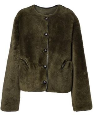Blazé Milano Reversible Shearling Jacket - Green