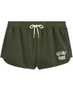 Celine Paris Mini Shorts - Green