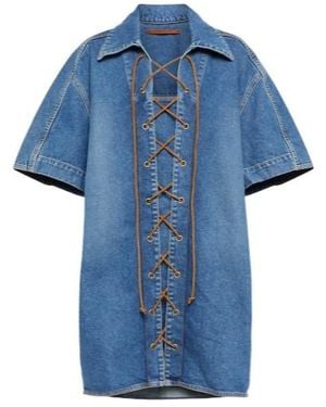 Petar Petrov Amos Denim Minidress - Blue