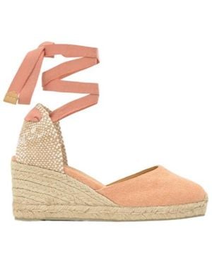 Castañer Castañer Ankle-Tie Wedge Heeled Sandals - Pink