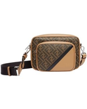 Fendi Diagonal Duo Camera Bag - Brown