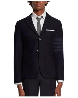 Thom Browne Bar Single-Breasted Jacket - Blue