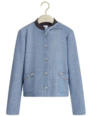 Dior Cropped Jacket - Blue