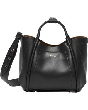 Max Mara Extra Small Leather Marine Bag - Black