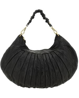 Campomaggi Luna Gathered Shoulder Bag - Black