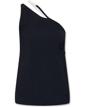 Givenchy One Shoulder Cut-Out Top - Blue