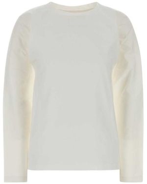 Jil Sander Back Cutout Long Sleeve T-Shirt - White