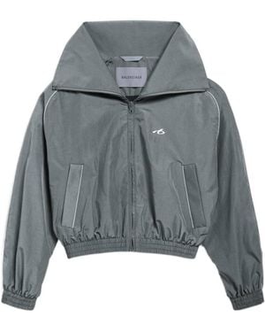 Balenciaga Bodies High Collar Tracksuit Jacket - Gray