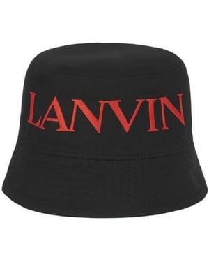Lanvin Floral Bucket Hat - Black