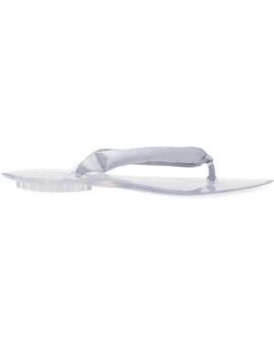 Alaïa Satin And Flip Flops - White