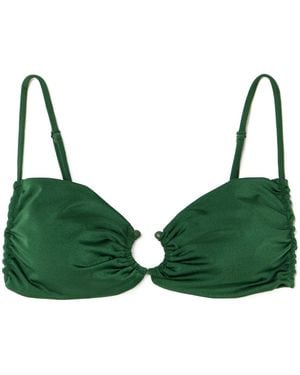 Johanna Ortiz Embellished Bikini Top - Green