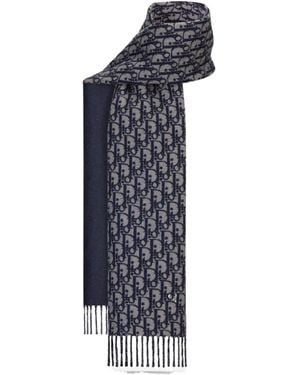 Dior Homme Fringed Edge Scarf - Blue