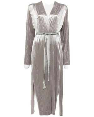 forte_forte Lace-Up Dress - Grey