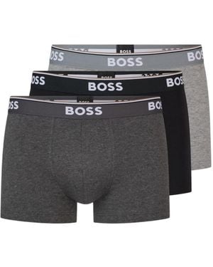 BOSS 3-Pack Power Boxer Shorts - Gray